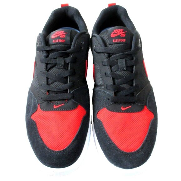 Nike Men's SB Alleyoop Skate Shoes Black University red White Sizes NIB - Picture 3 of 5